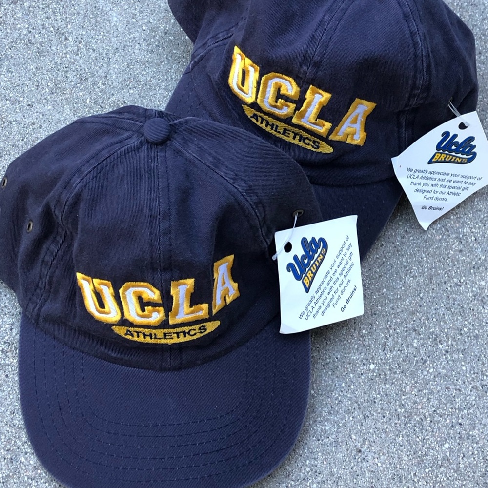 LOT OF 2 New w Tags UCLA Athletics Blue Denim Hats - Adjustable Size